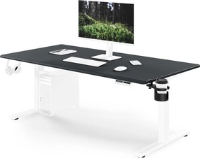 Elektrický stôl s nastaviteľnou výškou ergonomický bielo-antracitový,1600x800 mm: ARIA