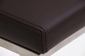 Barová stolička Pamela nerez - Hnedá