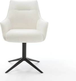 Jedálenská stolička Alja-Flex s opierkami bouclé mäkký béžová podstava