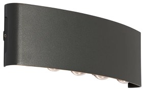 Vonkajšia nástenná lampa tmavosivá vrátane LED 10-svetlo IP54 - Silly