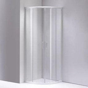 BPS-koupelny Štvrťkruhový sprchový kút HYD-RK94A 80x80 cm biela/transparent + vanička HYD-RSV-ST01A biela