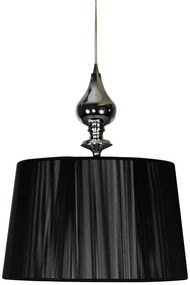 Candellux Čierny závesný luster Gillenia pre žiarovku E27 31-21437