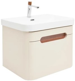 Kúpeľňová skrinka s umývadlom a batériou SAT Fusion 57,5x43x45 cm pieskovo-béžová matná SATFUSION60BEMWBA, 1 ks