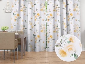Biante Dekoračný záves TF-043 Žlté ruže na bielom 140x210 cm