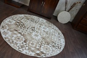 Koberec LISBOA MAIOLICA bež Lisabonský štýl kruh