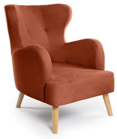 Kreslo ušiak v tehlovej farbe Noemye – Bonami Selection