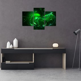 Obraz - zelená abstrakcia (90x60 cm)