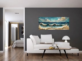 Obraz - Maľba mora (120x50 cm)