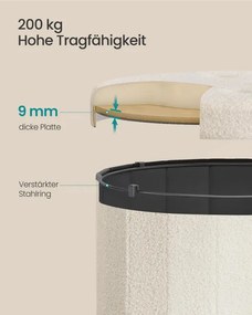 Taburetka s vekom LSF606W01 krémová