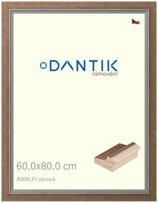 DANTIK rám na obraz 60x80 | AMALFI okrová (Plexi Čiré)