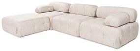 Doblo 3-sedačka s taštičkou ( L1-O1-1R-Pouffe) - svetlohnedá