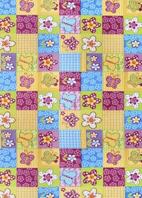 Koberce Breno Metrážny koberec BUTTERFLY 57, šíře role 400 cm, ružová, viacfarebná