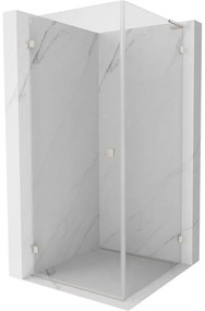 Mexen Lunar-B L, 1-krídlový sprchový kút, ľavý, 100 x 100 cm, 8mm číre sklo, brúsená oceľ profil, 832L-100-100-97-00-L