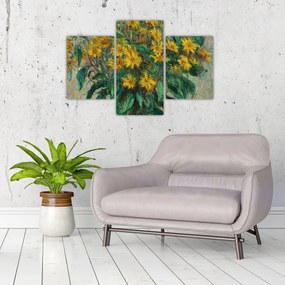Obraz - Claude Monet, Jerusalem Artichoke Flowers, reprodukcia (90x60 cm)
