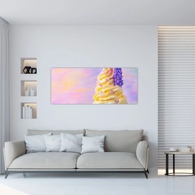 Obraz - Zmrzlina s levanduľou (120x50 cm)