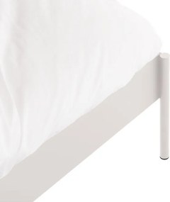 Biela oceľová dvojlôžková posteľ bez čela s roštom 200x200 cm Eton Basic – noo.ma