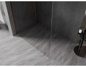 Mexen, Mexen Kioto-X L sprchová stena 90 x 200 cm, priehľadná 10 mm, ružové zlato - 800-090-107-60-00-X