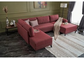 Rohová pohovka v tehlovej farbe (do tvaru "U") Belen – Balcab Home