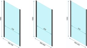 Rea Rapid Slide, sprchovací kút s posuvnými dverami 110(dvere) x 100(stena), 6mm číre sklo, zlatý matný profil, KPL-K5648