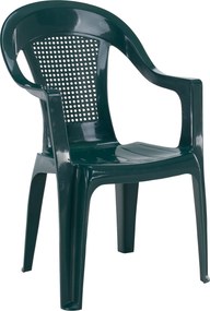 Záhradné stohovateľné kreslo, zelená, MEDRO