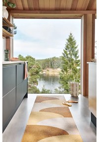 Okrovožltý vnútorný a vonkajší behúň 70x270 cm Hill Ochre Pale Yellow – Pappelina