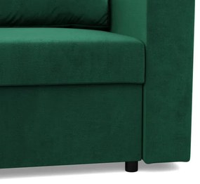 Rohová rozkladacia sedačka NEO Kronos fľaškovo zelená