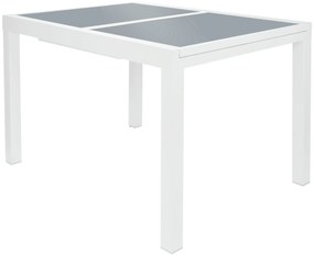 Livarno home Hliníkový záhradný rozkladací stôl Houston, biely/bledosivý  (100385876)