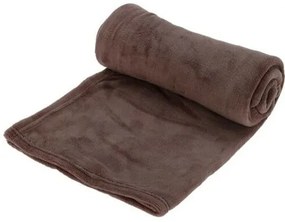 Deka fleece hnedá, 125 x 150 cm