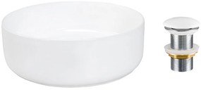 Súprava keramického umývadla na dosku a výpuste MAJA biela