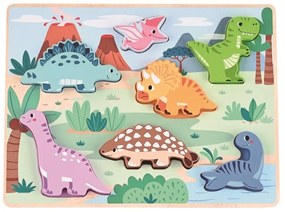 Drevené 3D puzzle - dinosaury