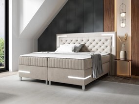 Kontinentálna posteľ Suhak 5 LED, Rozmer postele: 180x200, Dostupné poťahy: Fresh 01