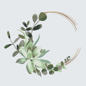 Gario Maľovanie podľa čísel Eukalyptus Rozmery: 50 x 50 cm, Rámovanie: Iba zrolované plátno