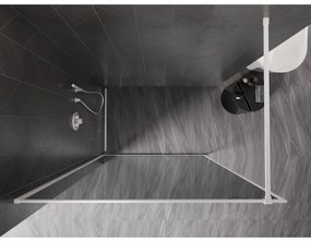 Mexen, Mexen Kioto-XF sprchová stena s rámom 120 x 202 cm, grafit 10 mm, biela - 800-120-104-20-40-X