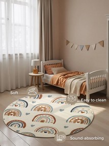 Hanse Home, Detský koberec Adventures 106415 Cream Multicolor kruh, 160x160 (priemer) kruh, viacfarebná, detská izba