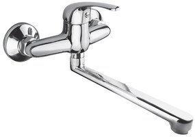 Mereo Mereo, Drezová nástenná batéria, Lila, s ramienkom plochým rovným 180 mm, chróm, MER-CBEE302A05