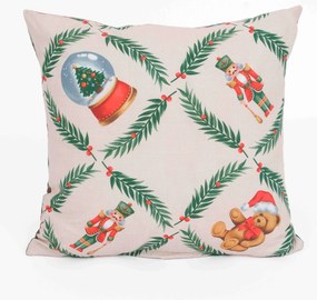 Vianočná bavlnená obliečka na vankúšik Renforcé 40 × 40 cm – Vianočný príbeh