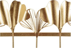 Kovový nástenný vešiak v zlatej farbe Leaves - Mauro Ferretti