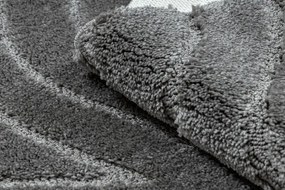 Kúpeľňový koberček SUPREME WAVES vlny, sivý kruh