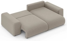 Béžová rozkladacia rohová pohovka s úložným priestorom (variabilný roh) Luma – Ropez