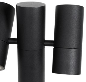 Stojaca vonkajšia lampa čierna 50 cm 2-svetlá nastaviteľná - Duo