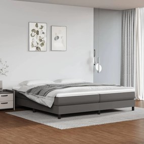 Rám na boxspring posteľ, sivý 200x200 cm, umelá koža 3120722