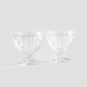 Sada dvoch pohárikov na vajíčka CORAGGIO priesvitná (2 ks)