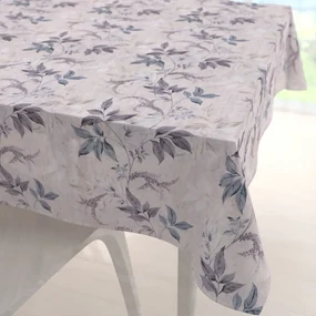 Biante Dekoračný štvorcový obrus PML-053 Popínavé lístky na béžovom 130x130 cm