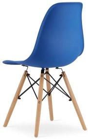 Set jedálenských stoličiek OSAKA modré (hnedé nohy) 4ks