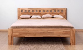 BMB ELLA MOSAIC - masívna dubová posteľ 120 x 200 cm, dub masív
