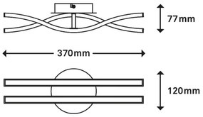 Briloner 3194-029 - LED Prisadený luster GO 2xLED/6W/230V
