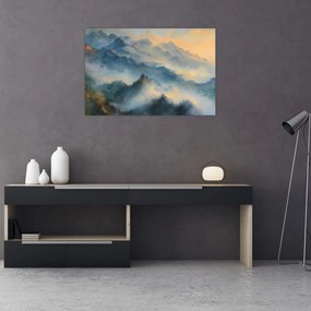 Obraz - Maľovaná horská krajina (90x60 cm)