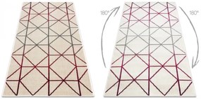 Koberec GINA 21242561 geometrický béž / červený / sivý