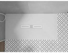 Mexen Toro, SMC obdĺžniková sprchová vanička 170 x 80 cm, biela, biela krytka, 43108017-W