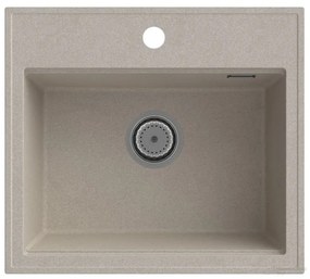 Gamma Modern 5055, 1-komorový granitový drez 560x500x210 mm, béžová, GMA-ZM-55-B